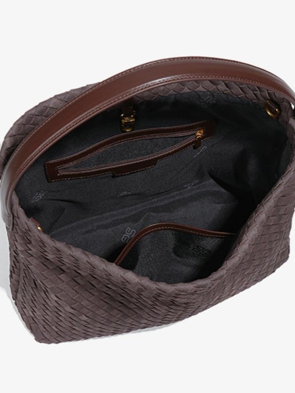 Woven Bags Women Slouchy Woven Suede Tote Bag Trendy Suede Hobo Purse Vintage Sa - Picture 3 of 7